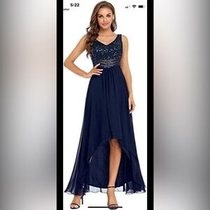 Ever❤️Pretty Elegant Navy Blue Women's Dress